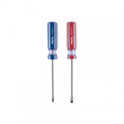 Dúo de desarmadores 3/16 x 4? mango de PVC