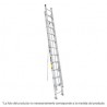 Escalera de extensión, tipo III, 16 peldaños