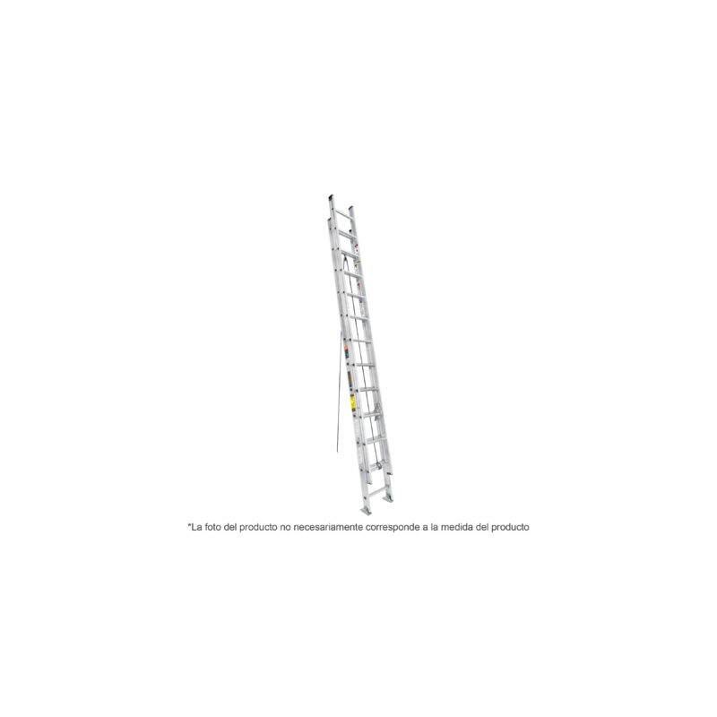 Escalera de extensión, tipo III, 20 peldaños