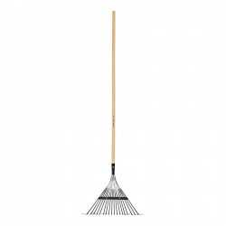 Escoba metálica para jardín, recta, 18 dientes, mango 48?