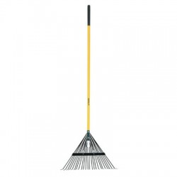 Escoba metálica para jardín, recta, 24 dientes, mango 54?