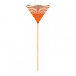 Escoba plástica flexible para jardín, 22 dientes, mango 48?