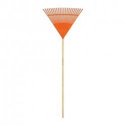 Escoba plástica flexible para jardín, 22 dientes, mango 48?