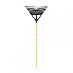 Escoba plástica flexible para jardín, 22 dientes, mango 48?