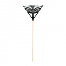 Escoba plástica flexible para jardín, 22 dientes, mango 48?