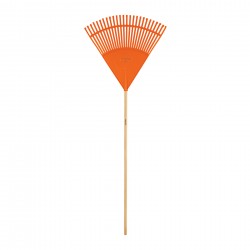 Escoba plástica flexible para jardín, 26 dientes, mango 48?