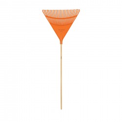 Escoba plástica rígida para jardín, 26 dientes, mango 48?