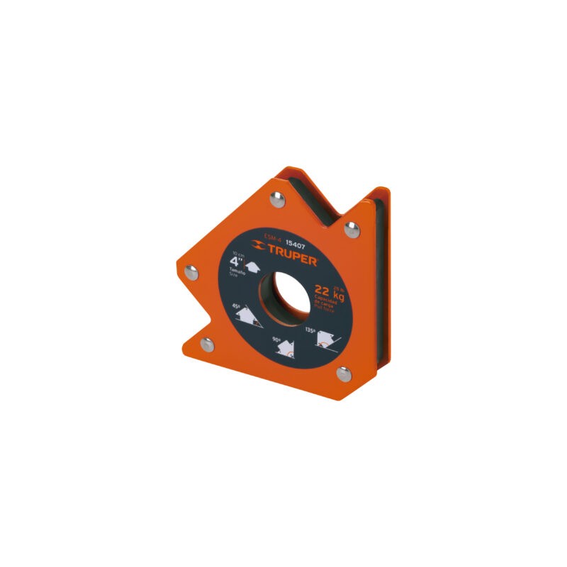 Escuadra magnética 4? para soldar, capacidad 23 kg