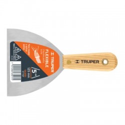 Espátula flexible, mango de madera, 5?