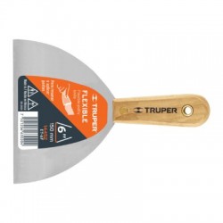 Espátula flexible, mango de madera, 6?