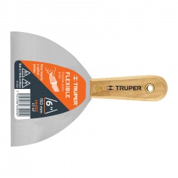 Espátula flexible, mango de madera, 6?