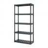 Estante plástico uso rudo 5 repisas, cap. 70 Kg, 185x43x91