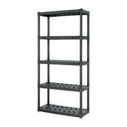 Estante plástico uso rudo 5 repisas, cap. 70 Kg, 185x43x91