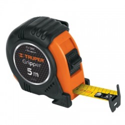 Flexómetro contra impacto, graduación métrica, 5 m, 19 mm