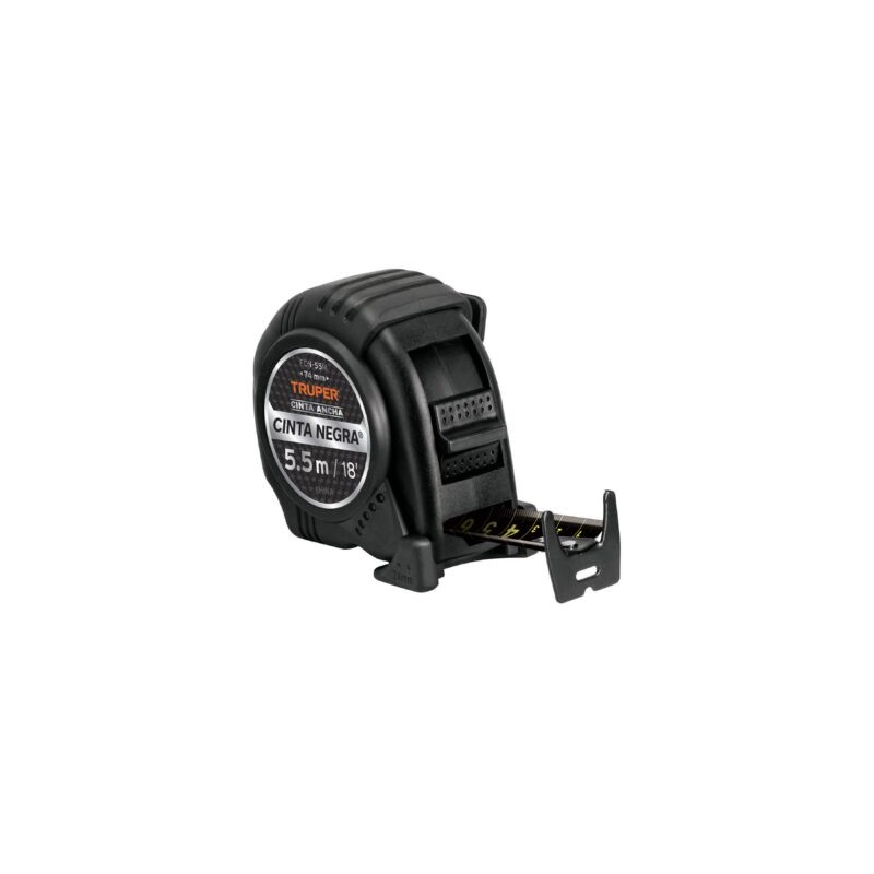 Flexómetro contra impactos Cinta Negra x-ancha 27 mm 5.5 m