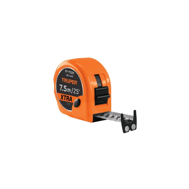 Flexómetro XTRA 7.5 m cinta extra ancha 28 mm