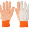 Guantes de algodón con puntos de PVC en palmas