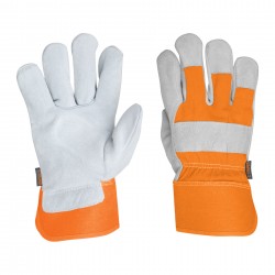 Guantes de carnaza y loneta, unitalla