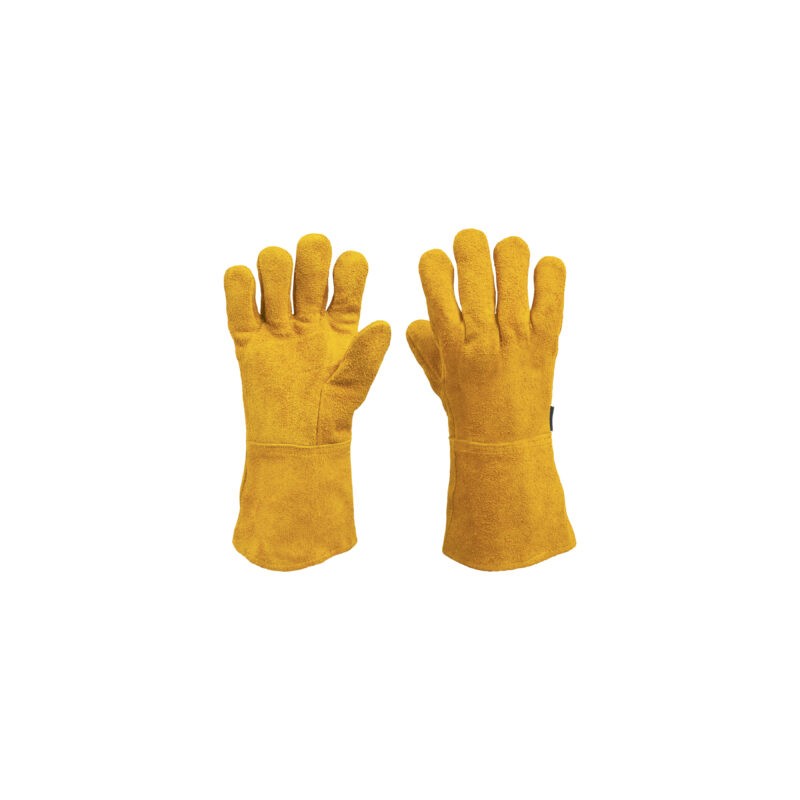 Guantes de carnaza, largos, unitalla