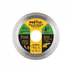 Disco de diamante de 4? x 1.8 mm, rin continuo