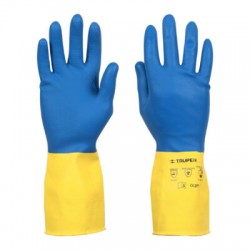 Guantes de látex reforzados para limpieza, medianos