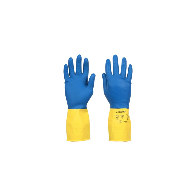 Guantes de látex reforzados para limpieza, medianos