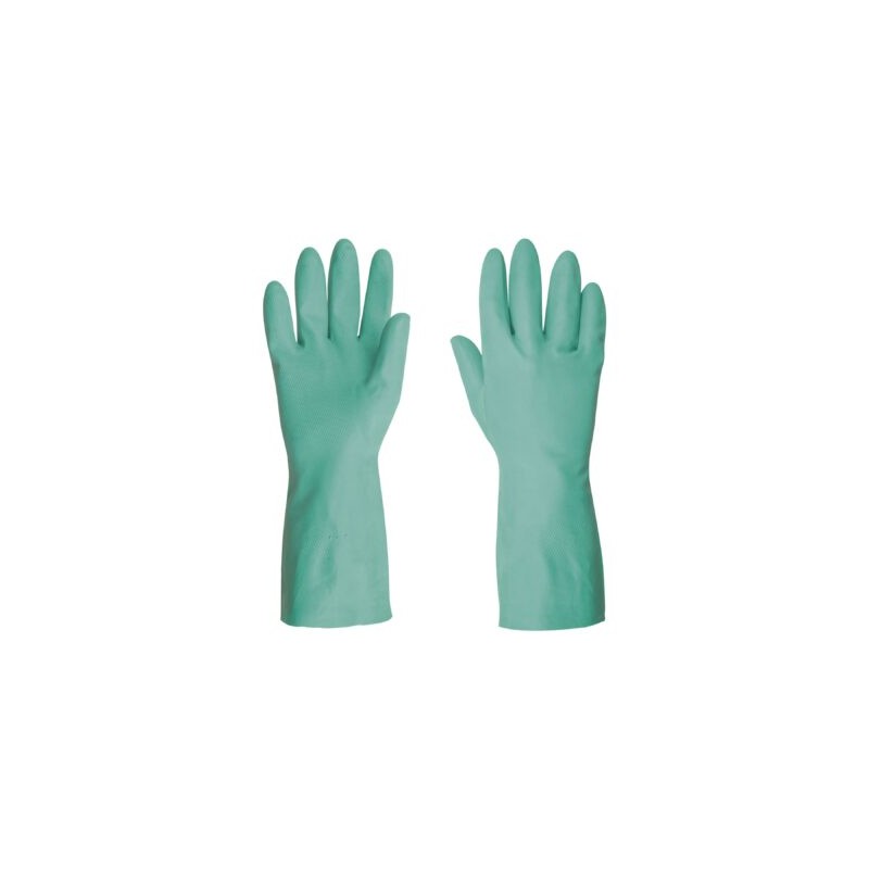 Guantes de nitrilo verde, multiusos, medianos