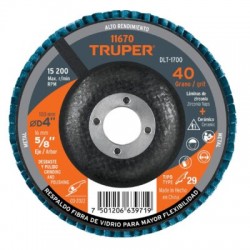 Disco laminado 4?, grano 40 centro 5/8?