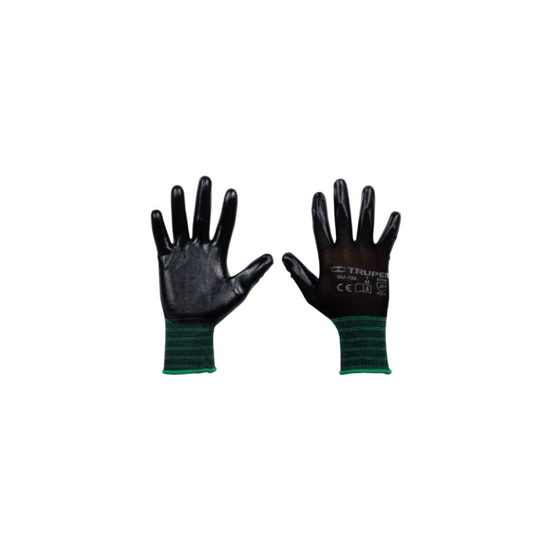 Guantes de nylon recubiertos de nitrilo, M