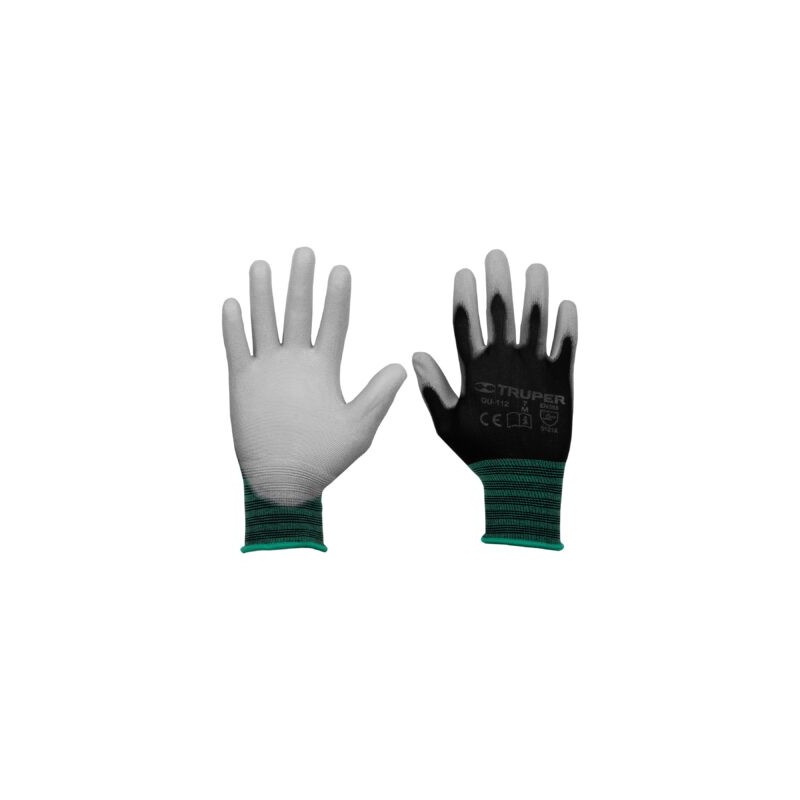 Guantes de nylon recubiertos de poliuretano, M