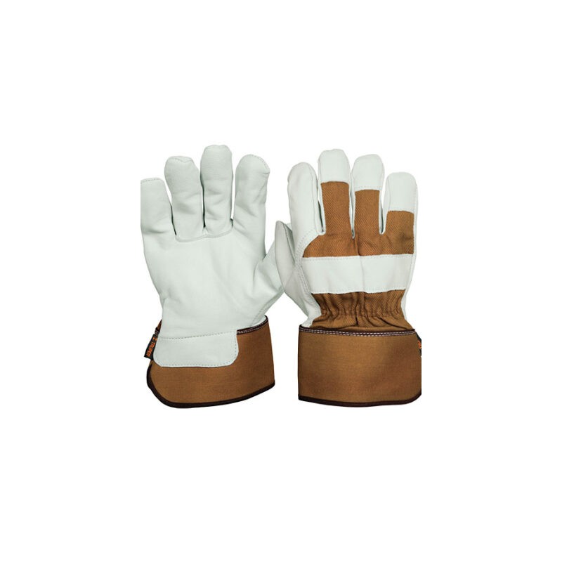 Guantes piel de cabra y loneta