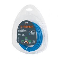 Hilo redondo, para desbrozadora, 1.6mm x 15m, blíster