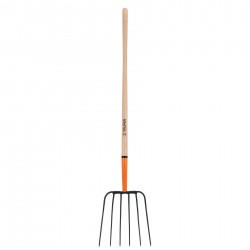 Bieldo para paja, 6 dientes, mango 48?